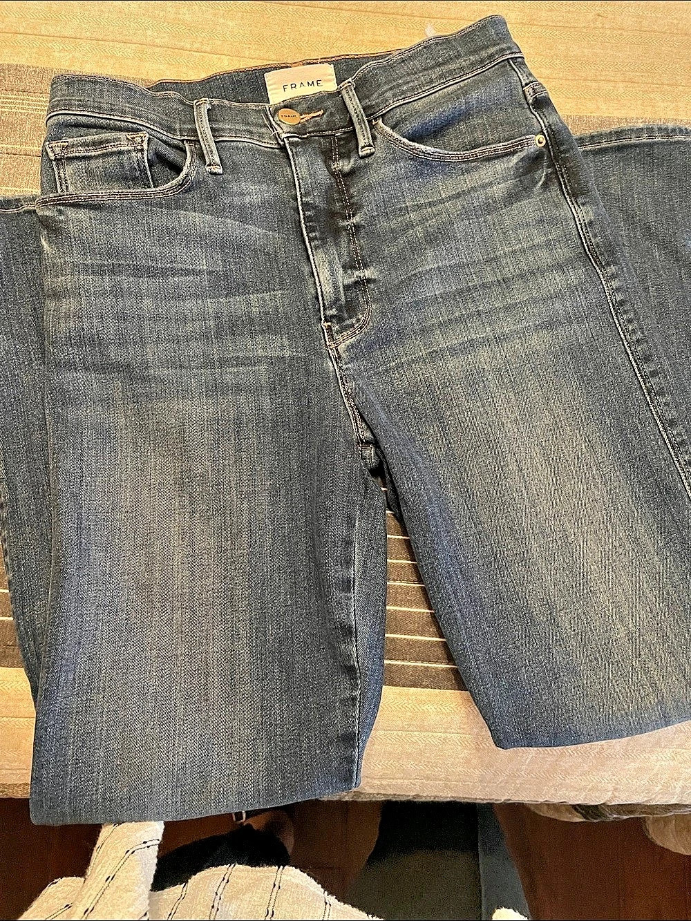 FRAME Le Pixie Sylvie Slender Straight Leg Jeans Blue Waist 27